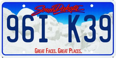 SD license plate 96IK39