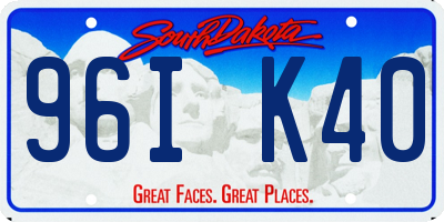 SD license plate 96IK40