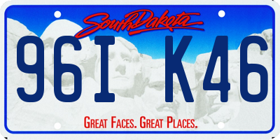 SD license plate 96IK46