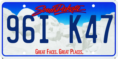 SD license plate 96IK47