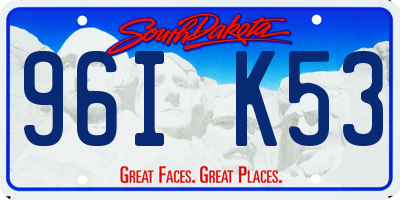 SD license plate 96IK53