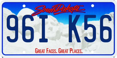 SD license plate 96IK56