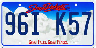 SD license plate 96IK57
