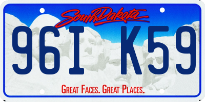 SD license plate 96IK59