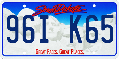 SD license plate 96IK65