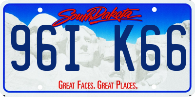 SD license plate 96IK66