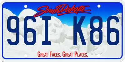 SD license plate 96IK86