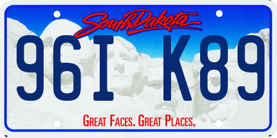 SD license plate 96IK89