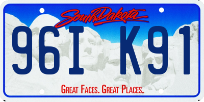 SD license plate 96IK91