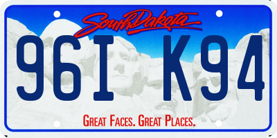 SD license plate 96IK94