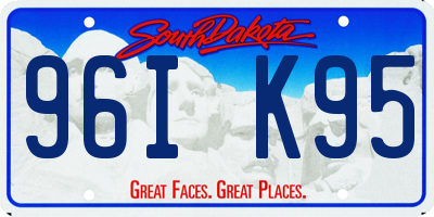 SD license plate 96IK95