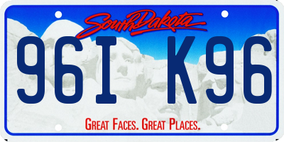 SD license plate 96IK96