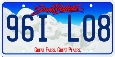 SD license plate 96IL08