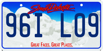 SD license plate 96IL09