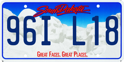 SD license plate 96IL18