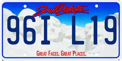 SD license plate 96IL19
