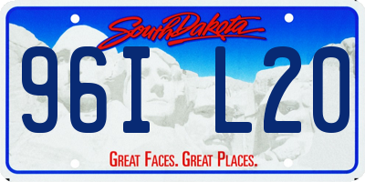 SD license plate 96IL20