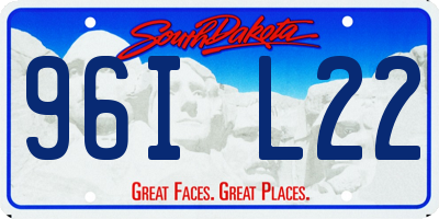 SD license plate 96IL22