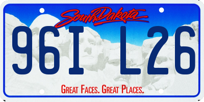 SD license plate 96IL26