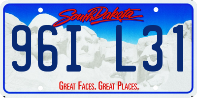 SD license plate 96IL31
