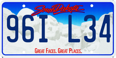 SD license plate 96IL34