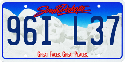 SD license plate 96IL37
