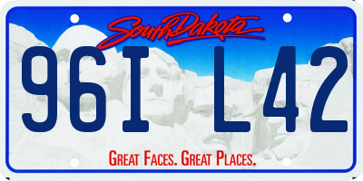 SD license plate 96IL42