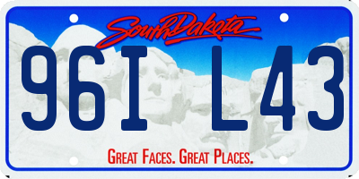 SD license plate 96IL43