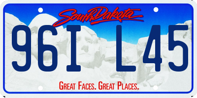 SD license plate 96IL45