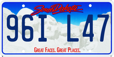 SD license plate 96IL47