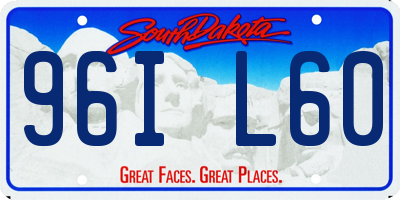 SD license plate 96IL60