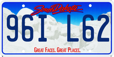 SD license plate 96IL62