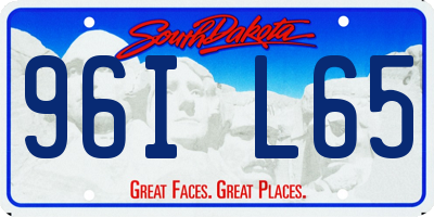 SD license plate 96IL65