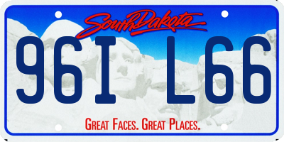 SD license plate 96IL66
