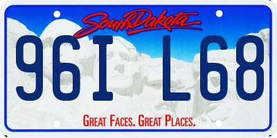 SD license plate 96IL68