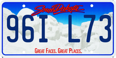 SD license plate 96IL73