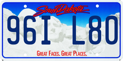 SD license plate 96IL80