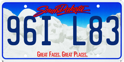 SD license plate 96IL83