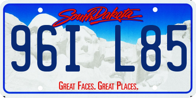 SD license plate 96IL85