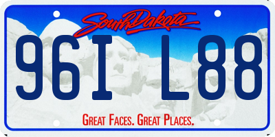 SD license plate 96IL88
