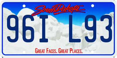 SD license plate 96IL93