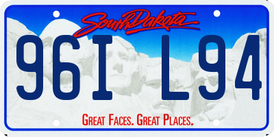 SD license plate 96IL94