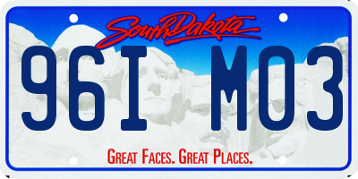 SD license plate 96IM03