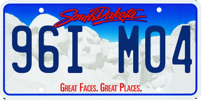 SD license plate 96IM04