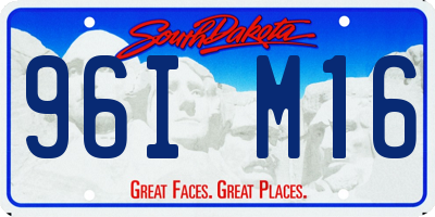 SD license plate 96IM16