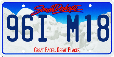 SD license plate 96IM18