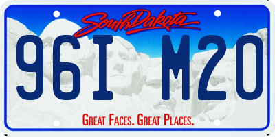 SD license plate 96IM20