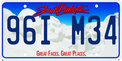 SD license plate 96IM34