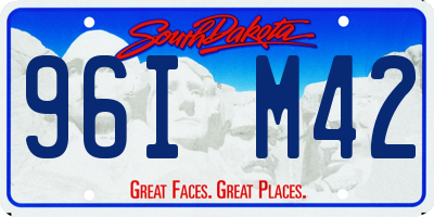 SD license plate 96IM42