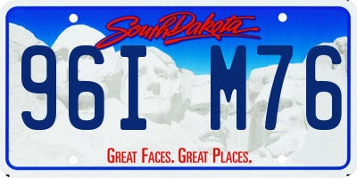 SD license plate 96IM76